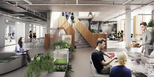 Tec Orsted, a technical school visual, interior designer, interior design, health care, new bauhaus