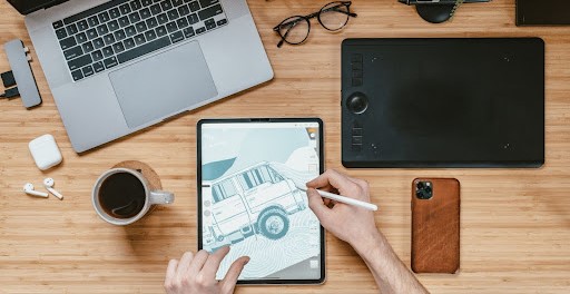 Fig: 2 - Crypto artists create pieces with digital tools and they are uploaded, purchased, collected and traded online as NFTs.